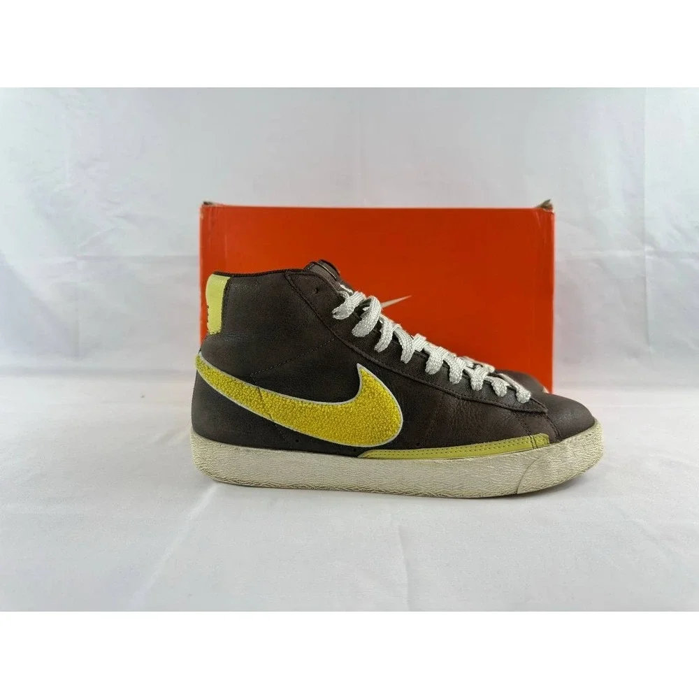 Nike Blazer High Supreme 2007 Sneakers Yellow Brown 316963-271 Size 11